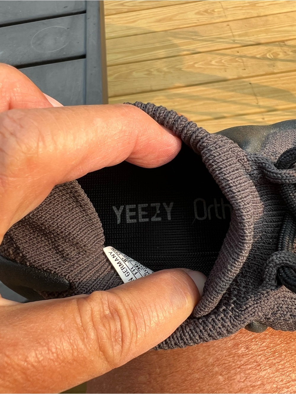 Yeezy Knit Sock Sneaker in Charcoal